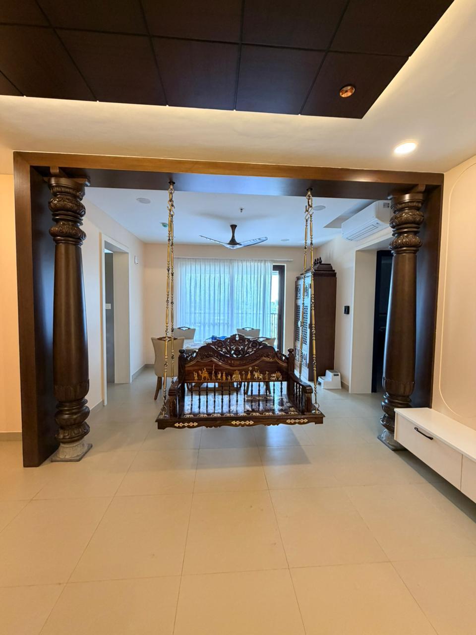 Open dining hall with swing layout for premium residences
