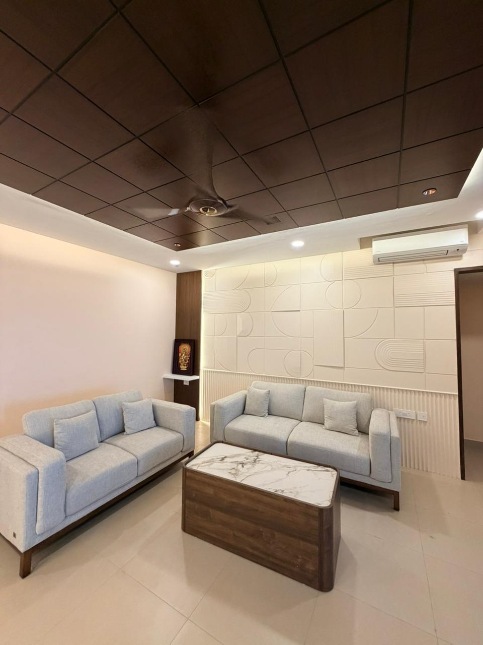 Premium corner sofa living room design in Chennai