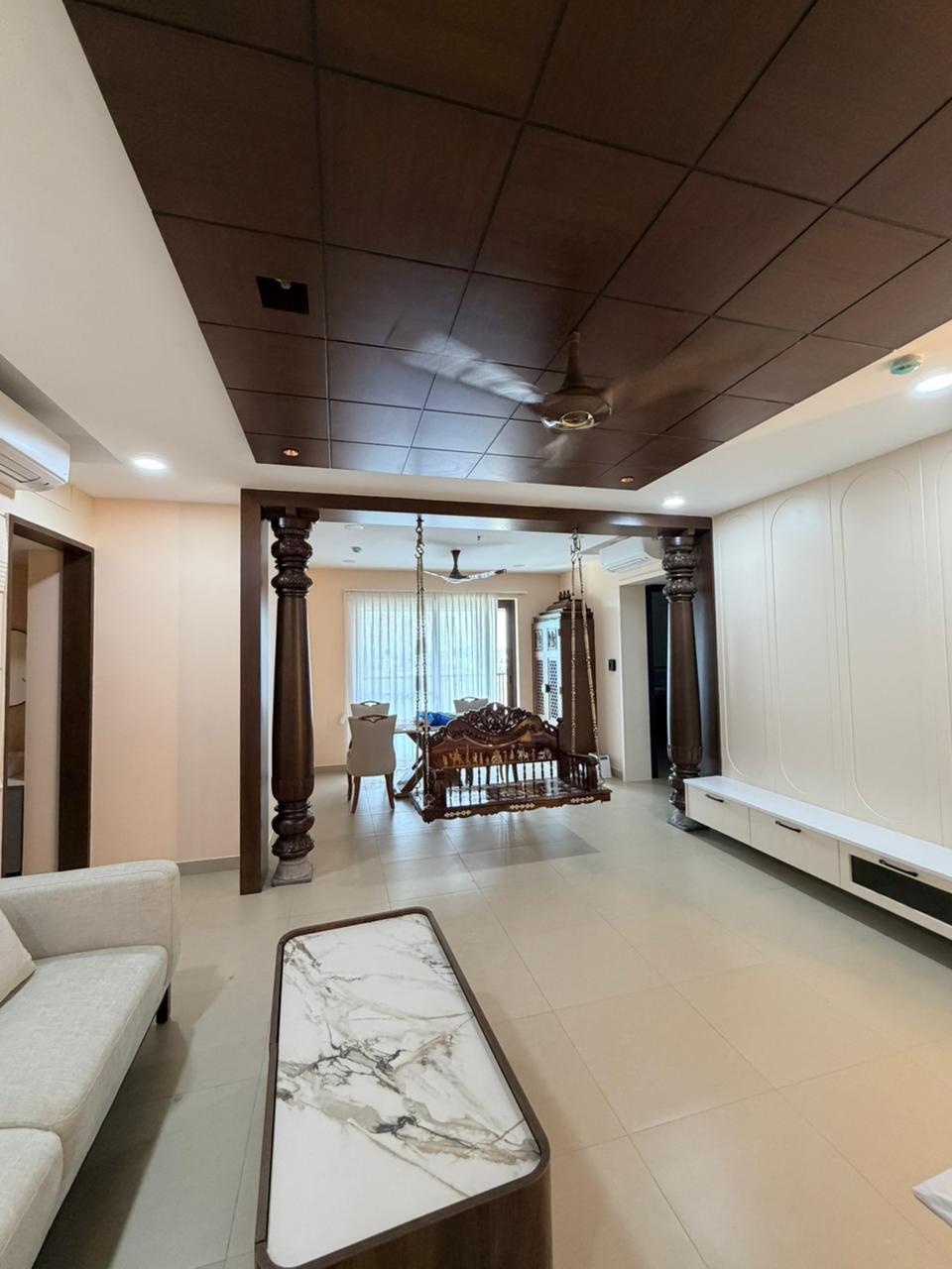 Premium open living and dining hall layout in Chennai