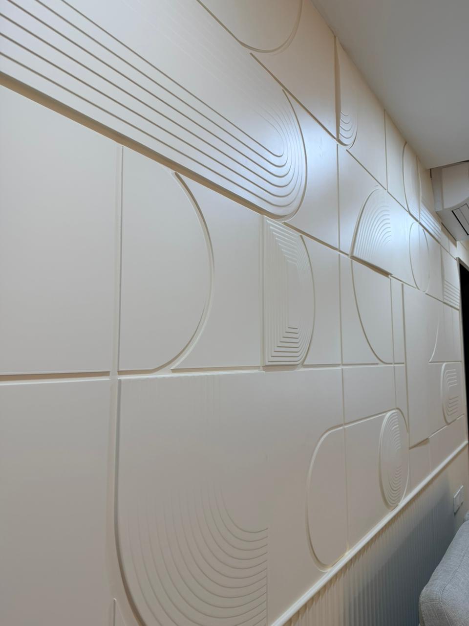 Textured wall panel detail for premium living room interiors