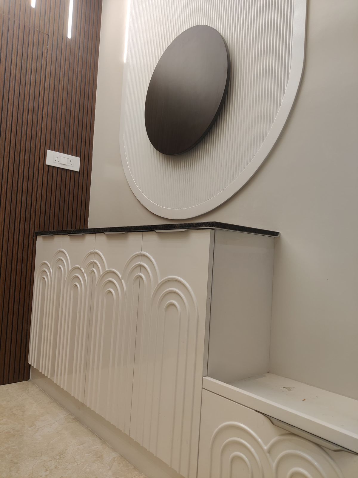 Premium modern interior design site detail in Chennai